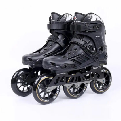 3 Wheels Professional Roller Skates Adult Youth leisure Inline Skating Shoes Figure Skating Black Sneakers Shoes size 36-46